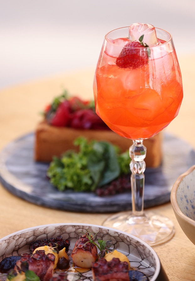 Cocktail at Tropicana's Comus restaurant